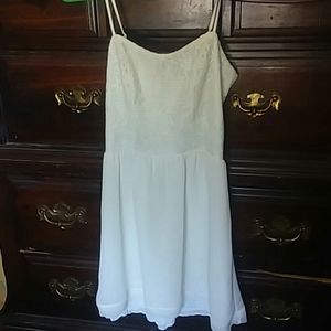 White flower girl mini dress